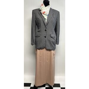 Vintage 90s Lauren Ralph Lauren Blazer Jacket Women Sz 6 Plaid Gingham Old Money